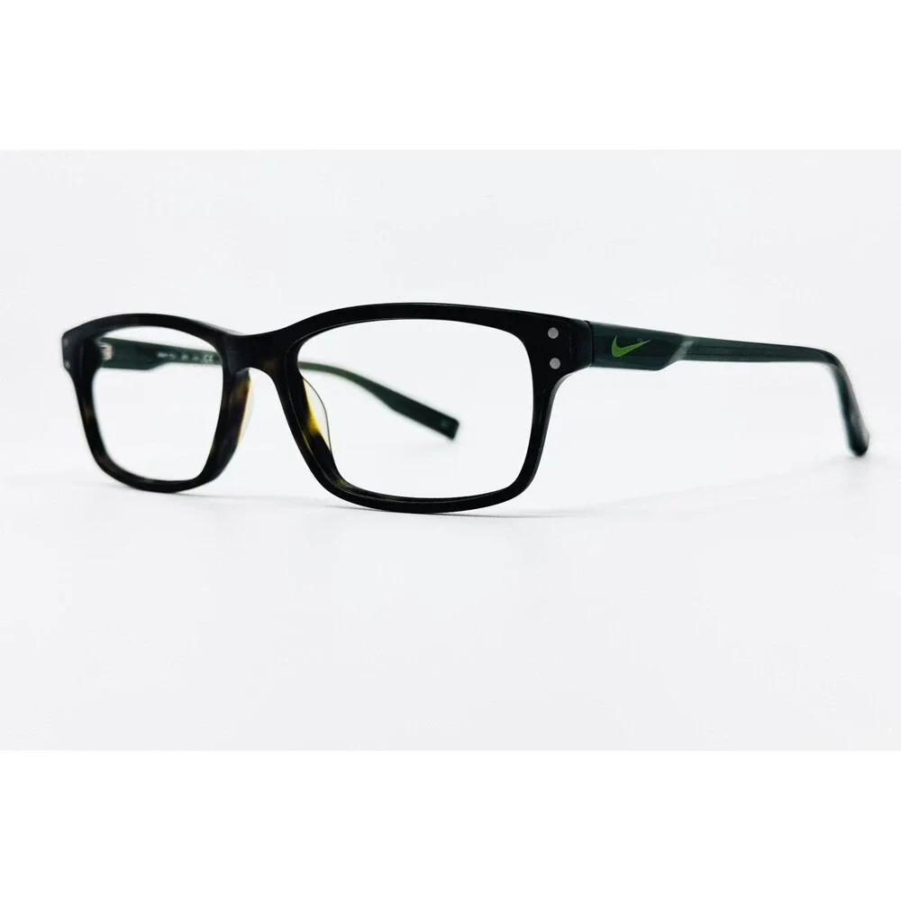 Nike Eyeglasses Frames Mens Brown Tortoise Green 7231 200 140 55-16-140